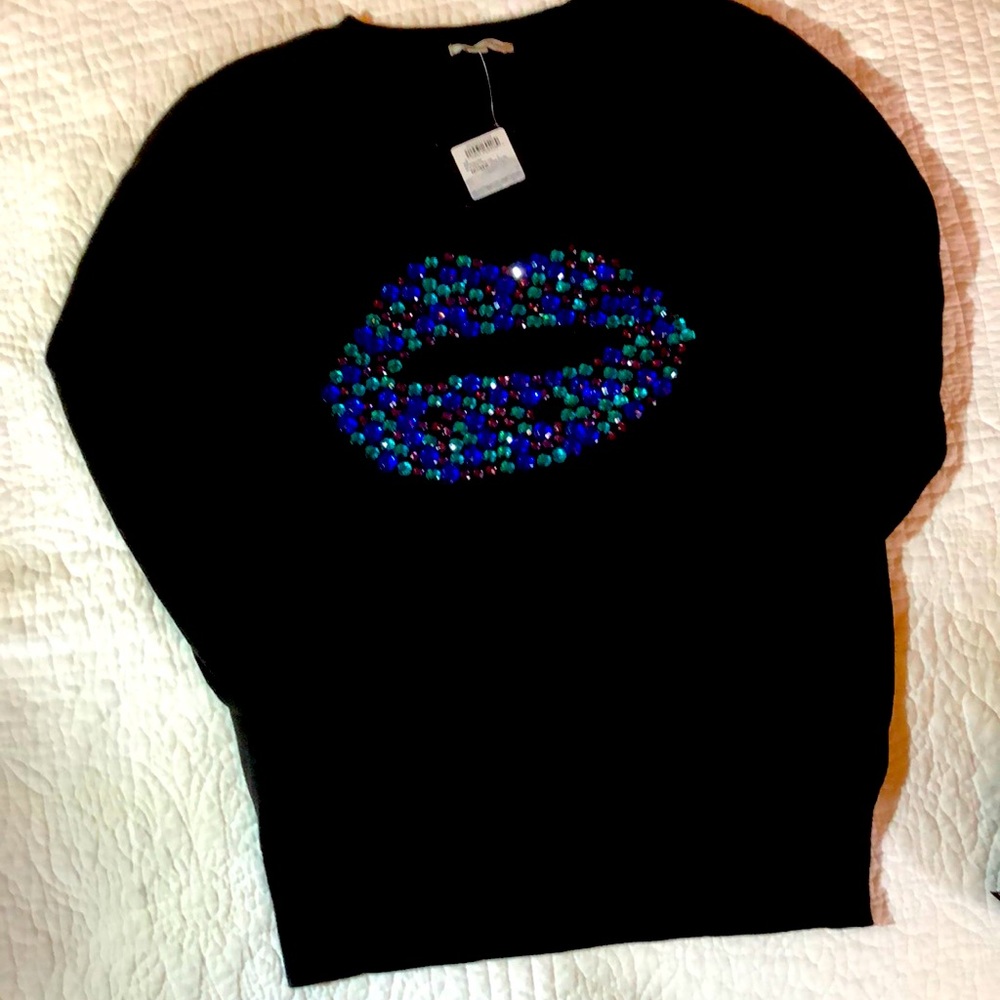 Halogen Size Large black with Gem Lips